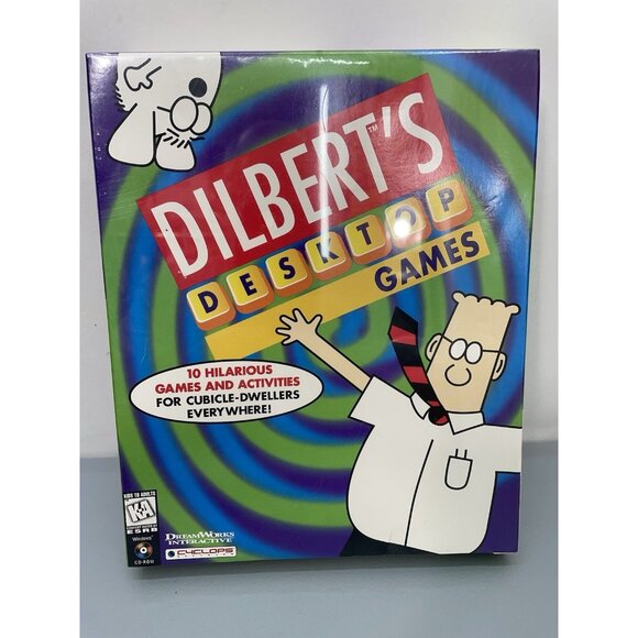 Dilbert's Desktop Games Interactive PC CD–ROM 1997 New Sealed - Picture 1 of 3